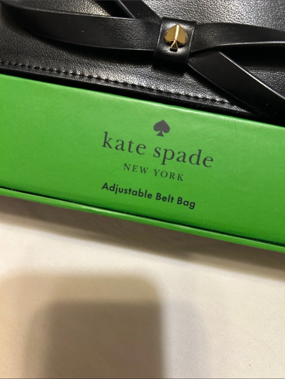 kate spade Black Leather Bow Card & Key Holder